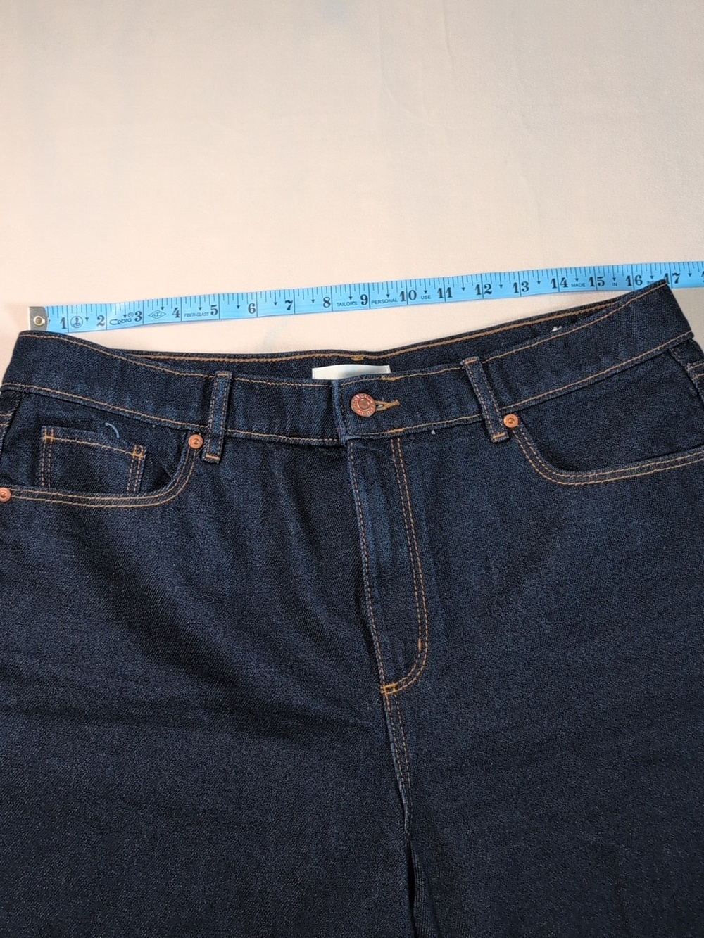 Loft Dark Wash Denim Jeans Shorts The Cuff Shorts Size 12/31 - Picture 4 of 9